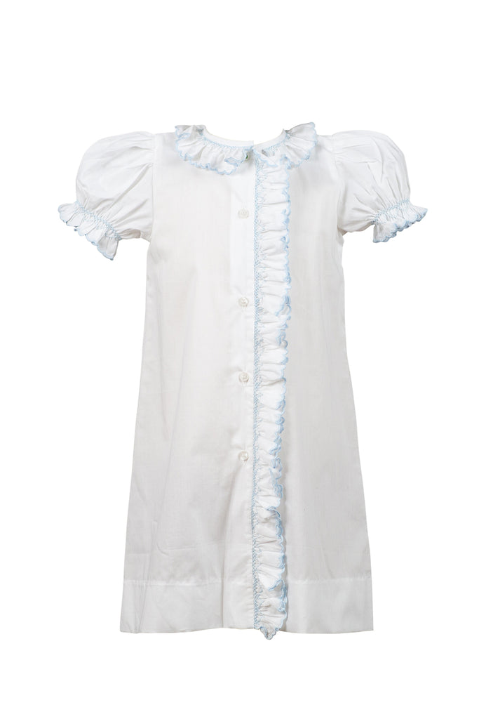 Hand Smocked Charmed Gown Blue