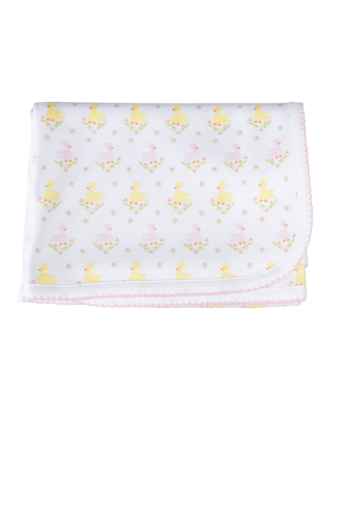 Pink Duck Receiving Blanket
