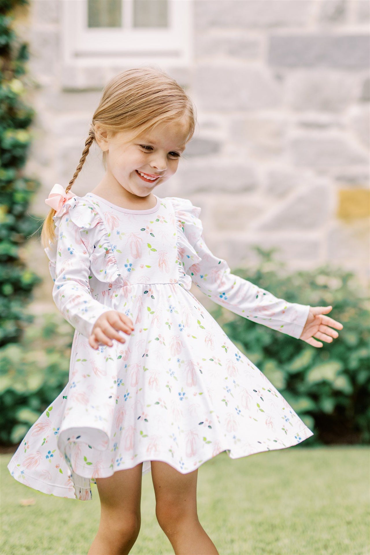 En Point Long Sleeve Twirl Dress