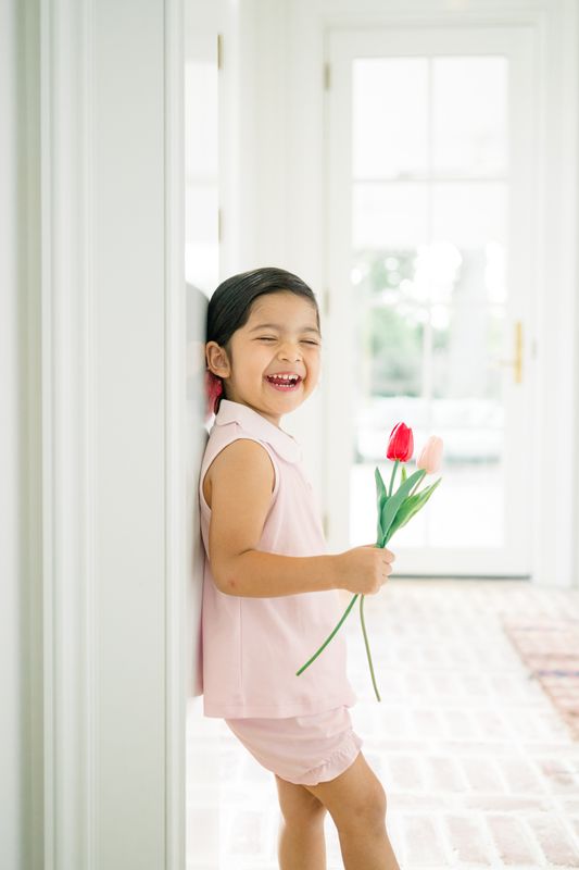 Pink Scalloped Bloomer Set