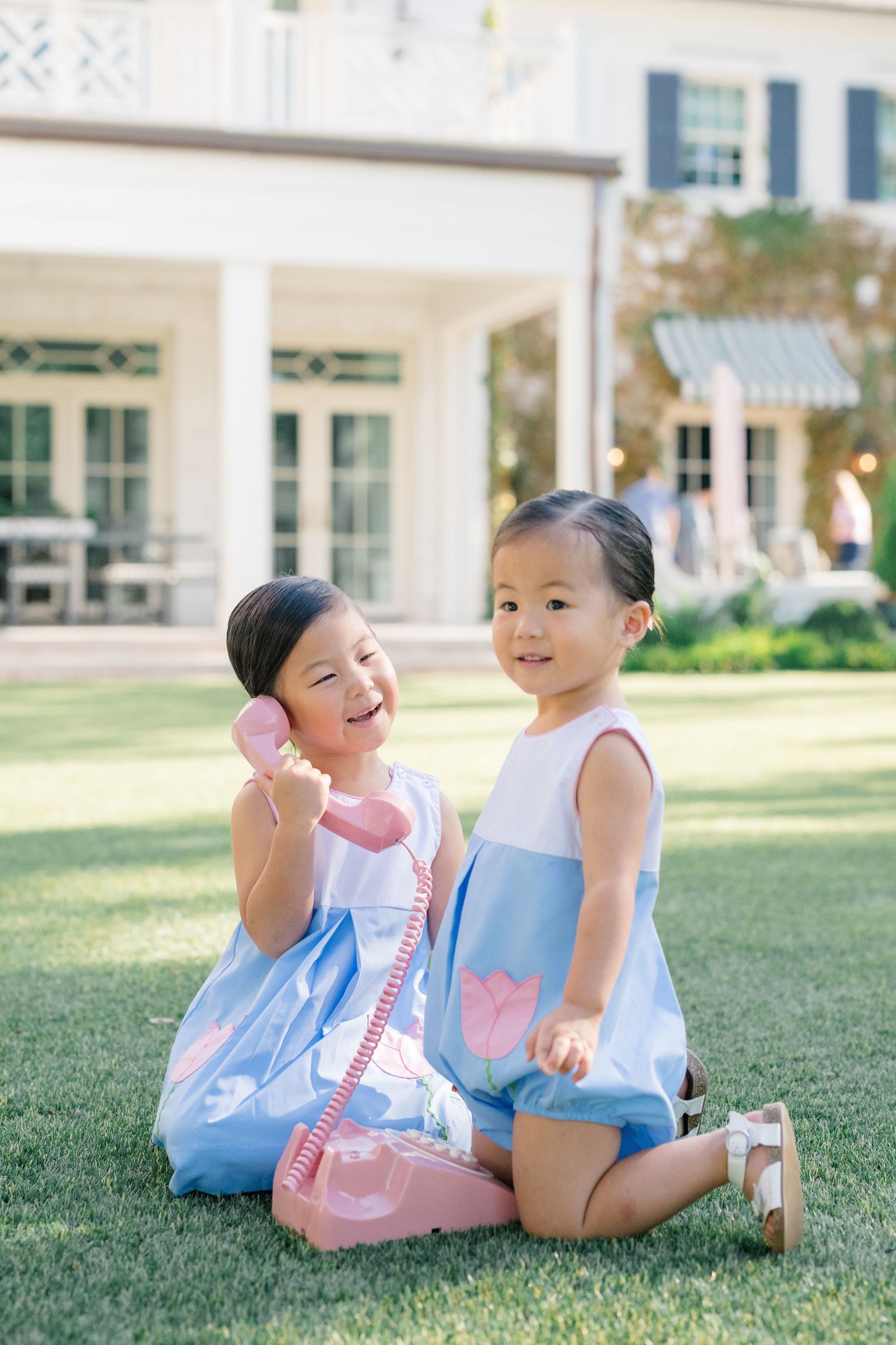 Maude Blue Flower Girl Bubble