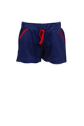 Navy Pima Boy Shorts - Apples