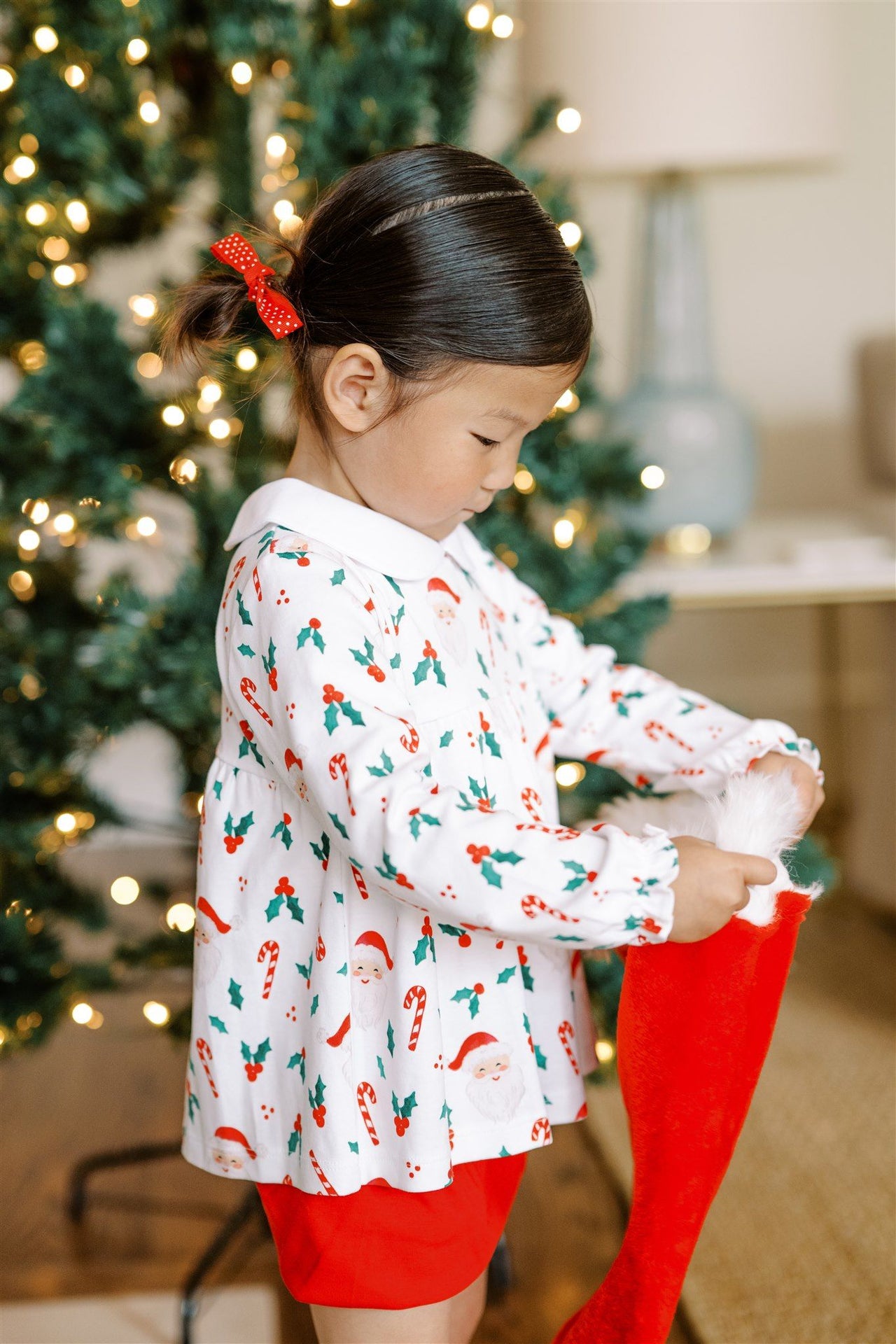 St. Nick Long Sleeve Bloomer Set