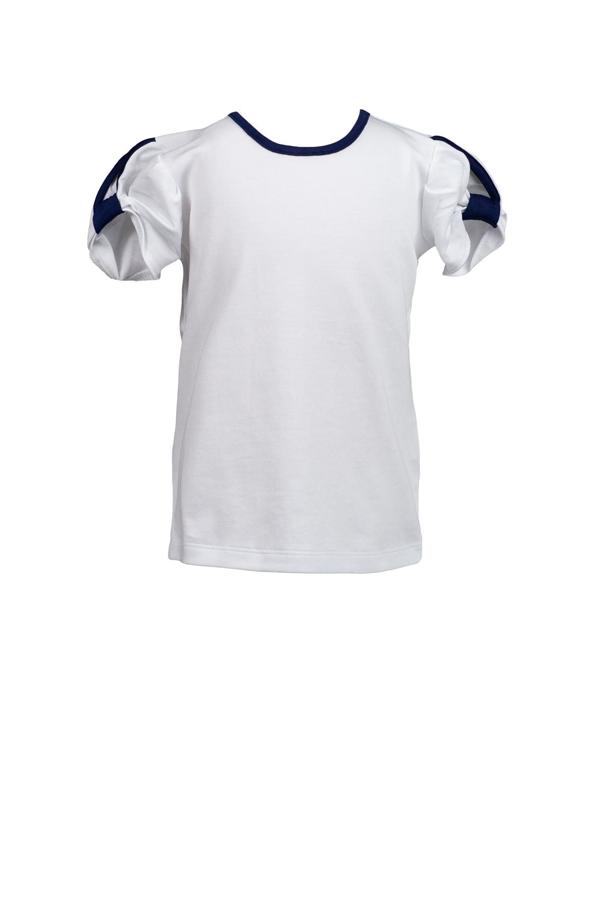 Twist Shirt White with Navy