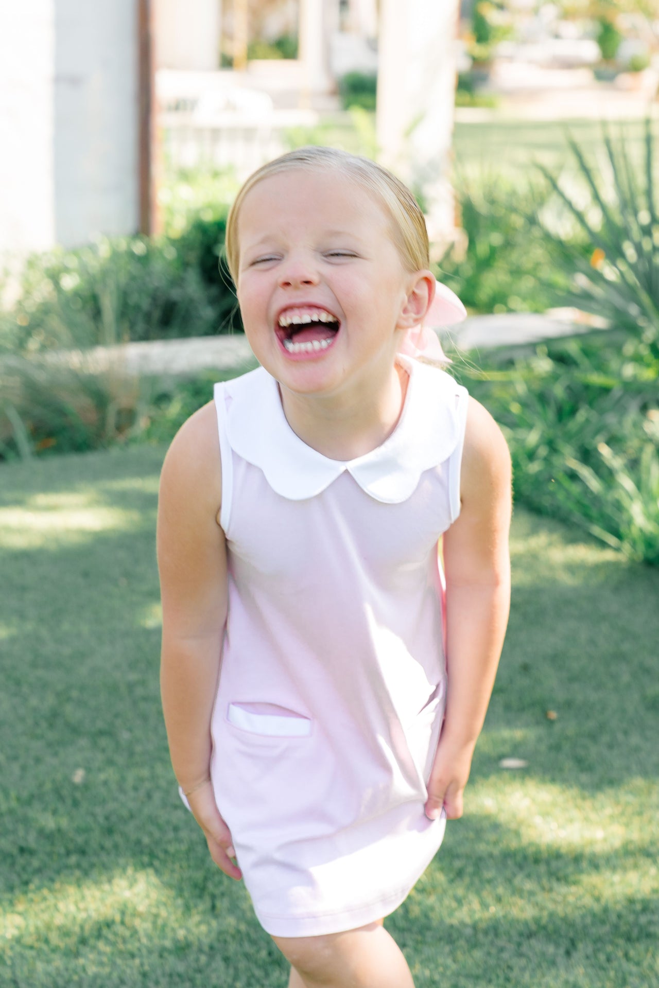 Pink Scalloped Dress