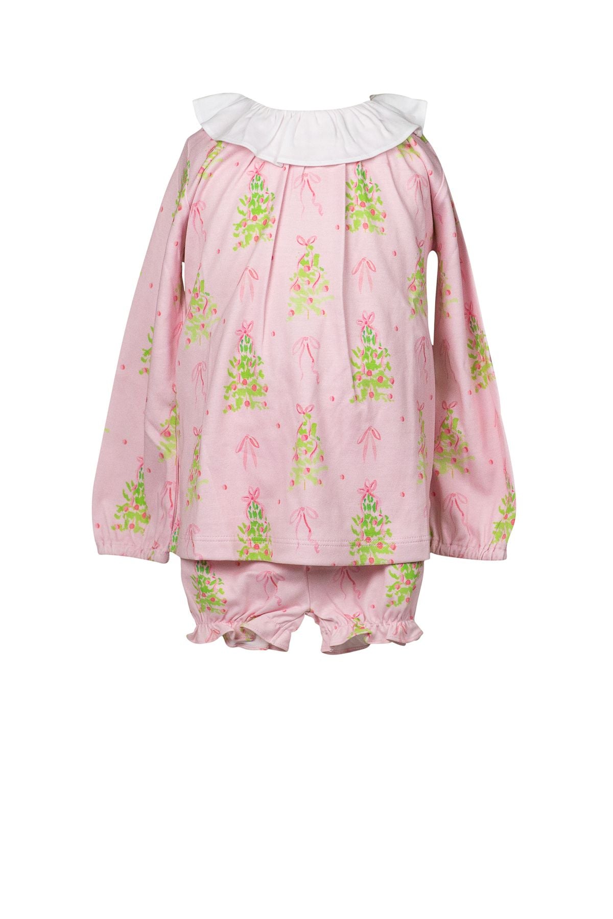 Pink Tinsel Long Sleeve Bloomer Set