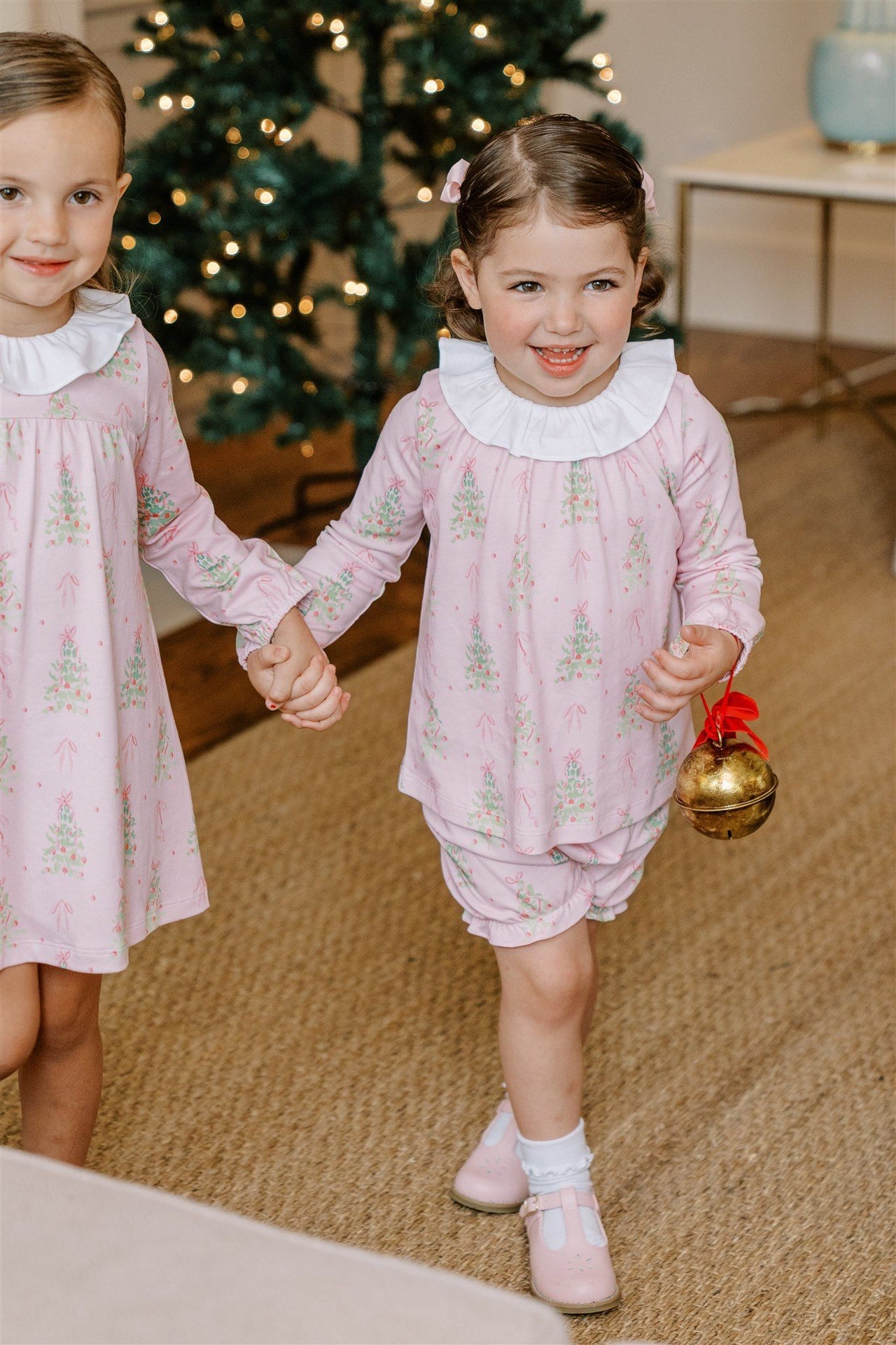 Pink Tinsel Long Sleeve Bloomer Set