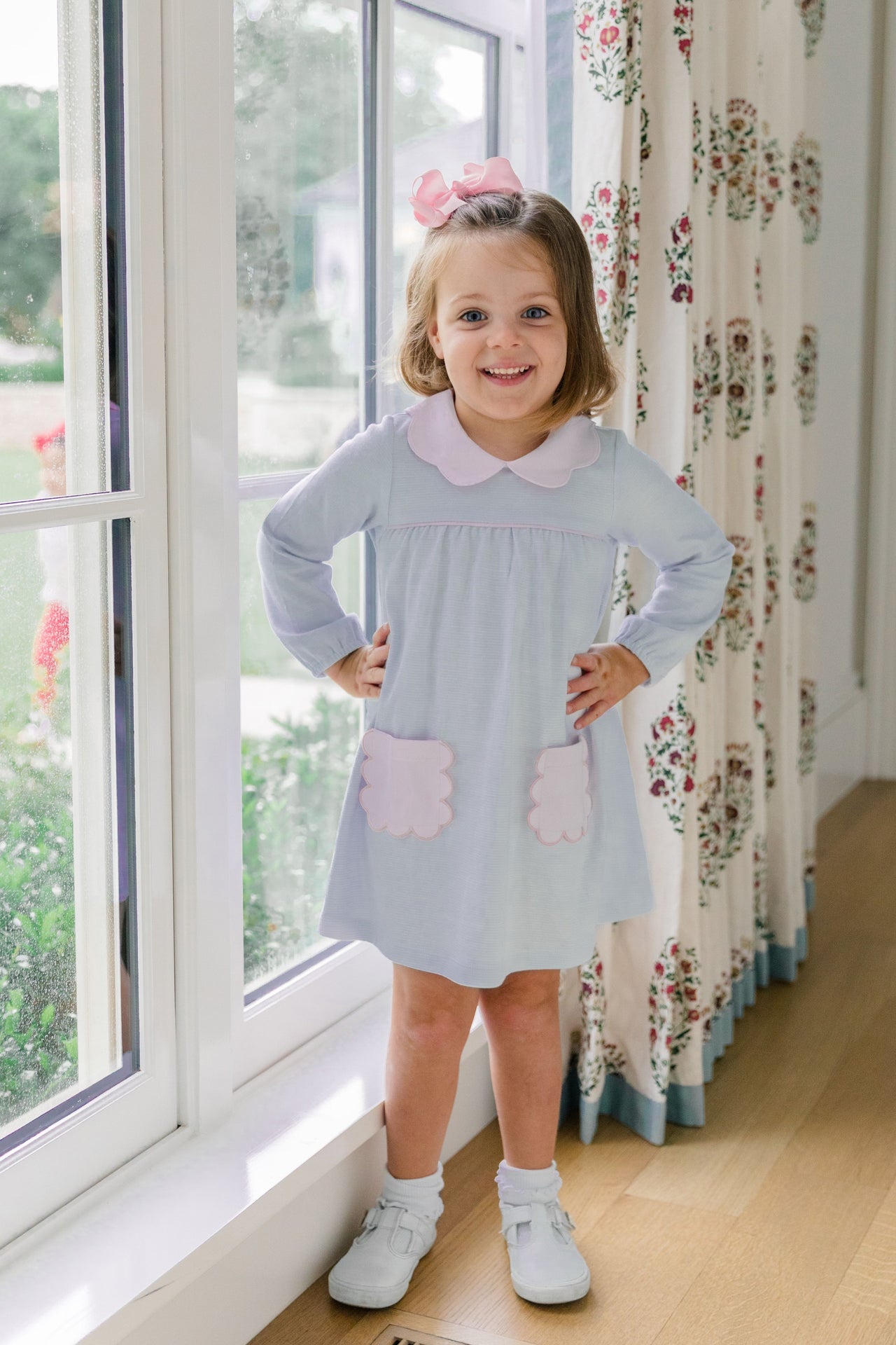 Scallop Pocket Dress