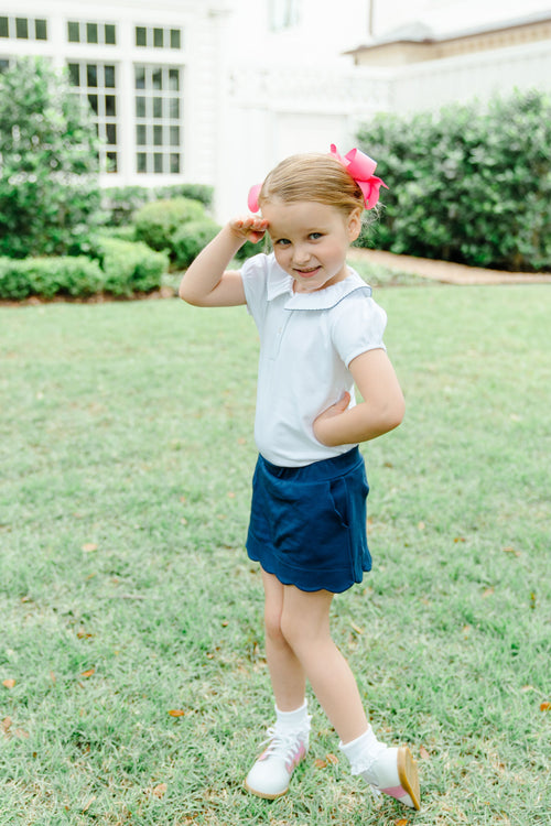 Sophie Scallop Skirt Navy