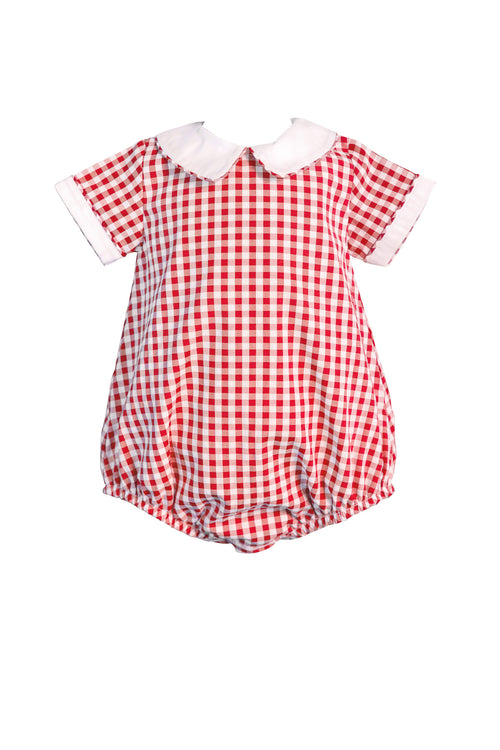 Red Gingham Boy Bubble