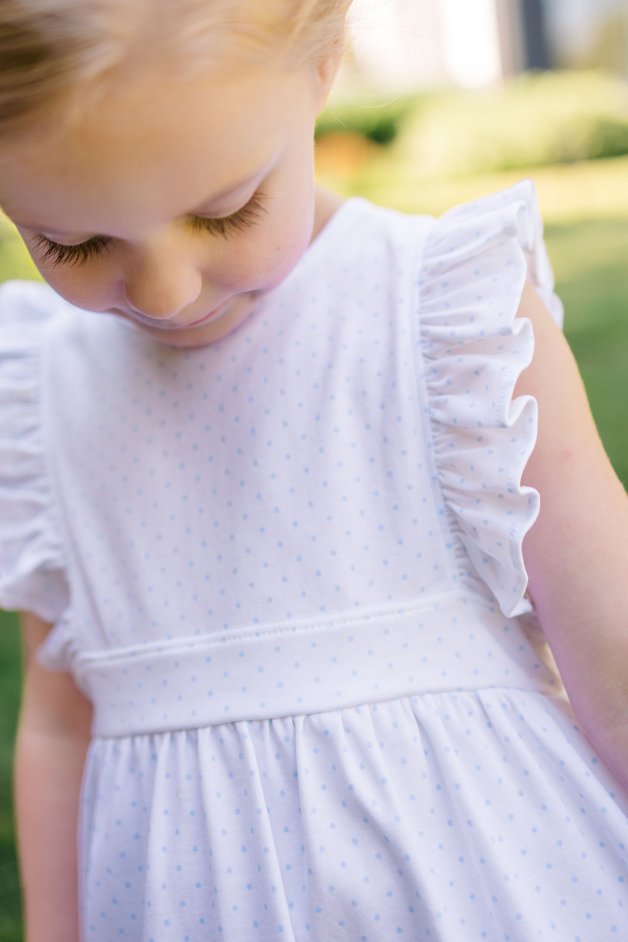 Blue Dots Pinafore Dress
