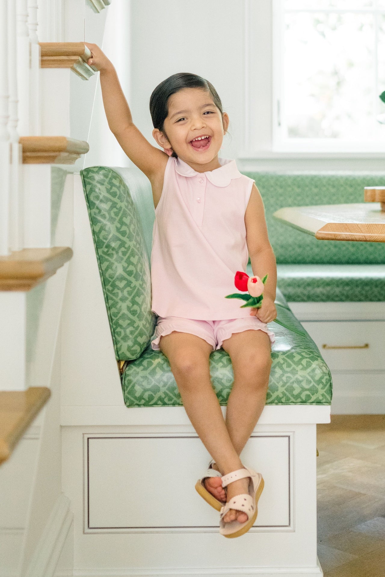 Pink Scalloped Bloomer Set