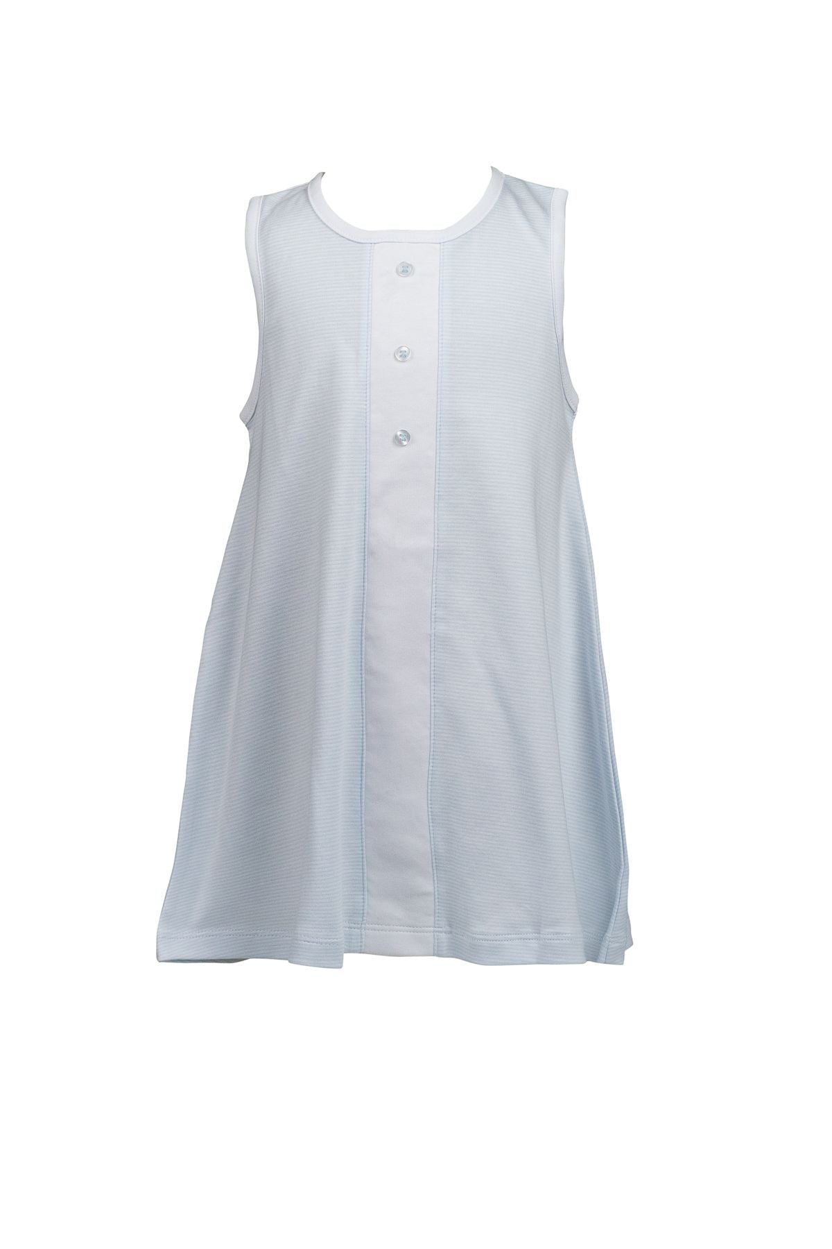 Light Blue Stripe Sleeveless Dress