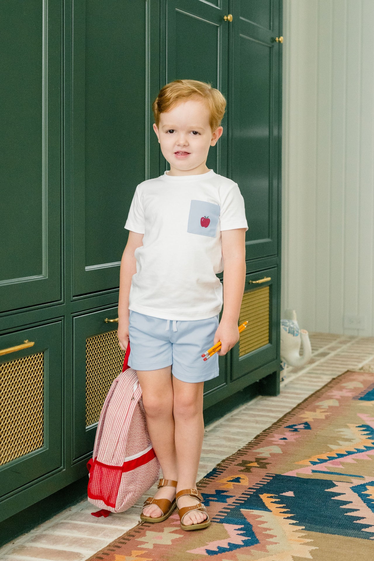 Light Blue Pima Boy Shorts