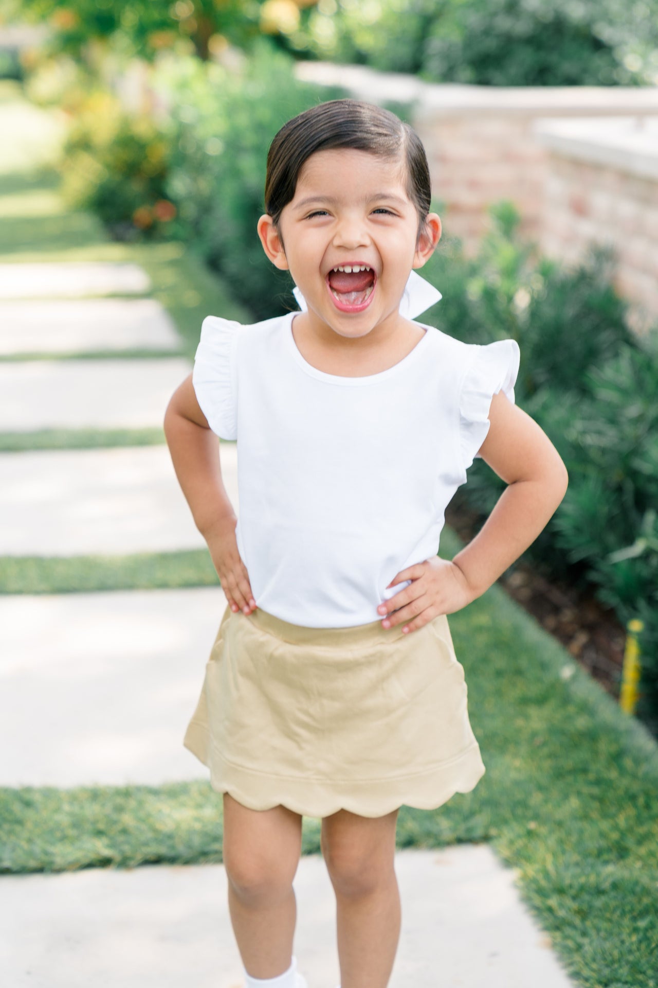 Sophie Scallop Skort Khaki