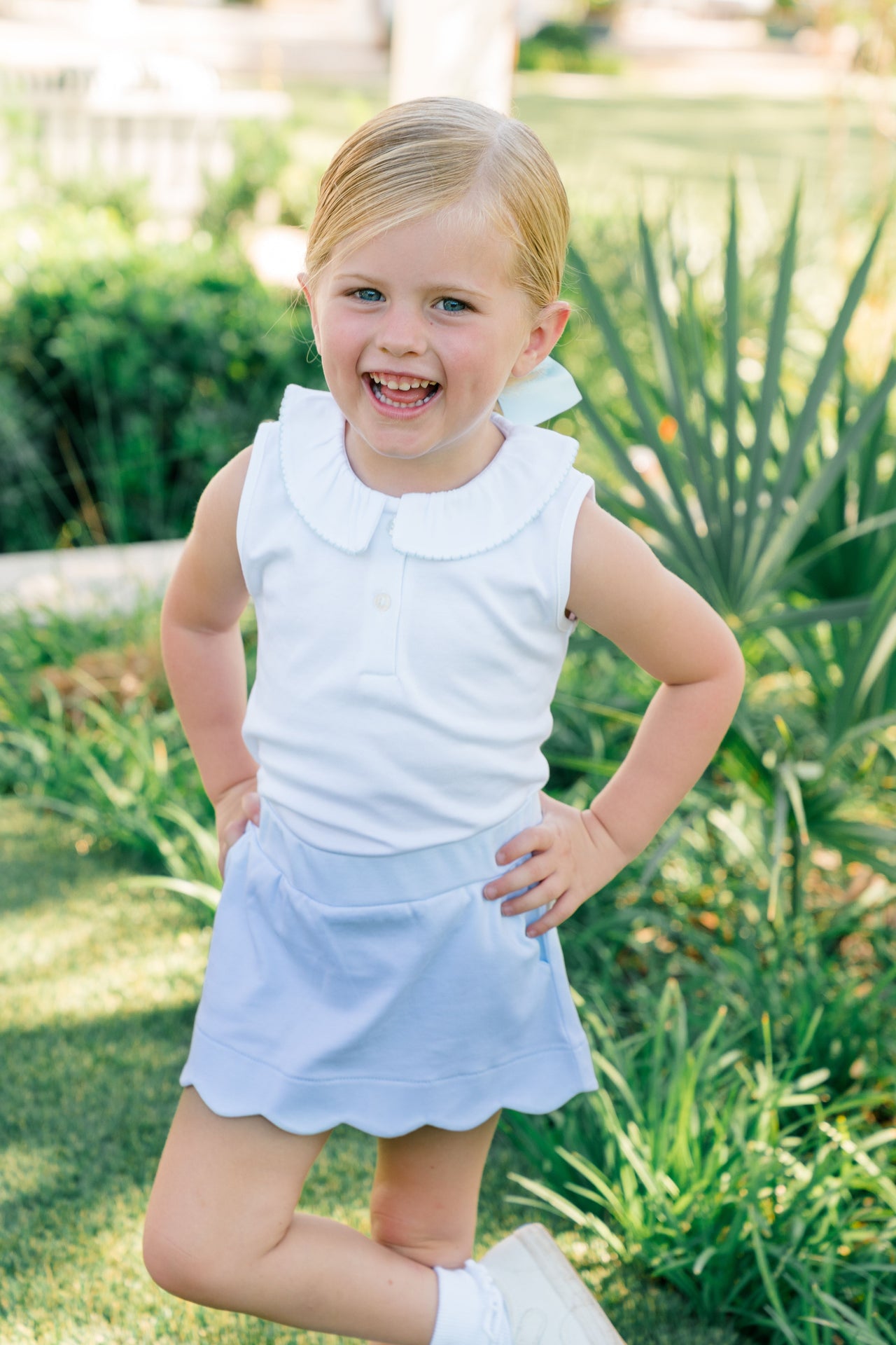 Sophie Scallop Skort Light Blue