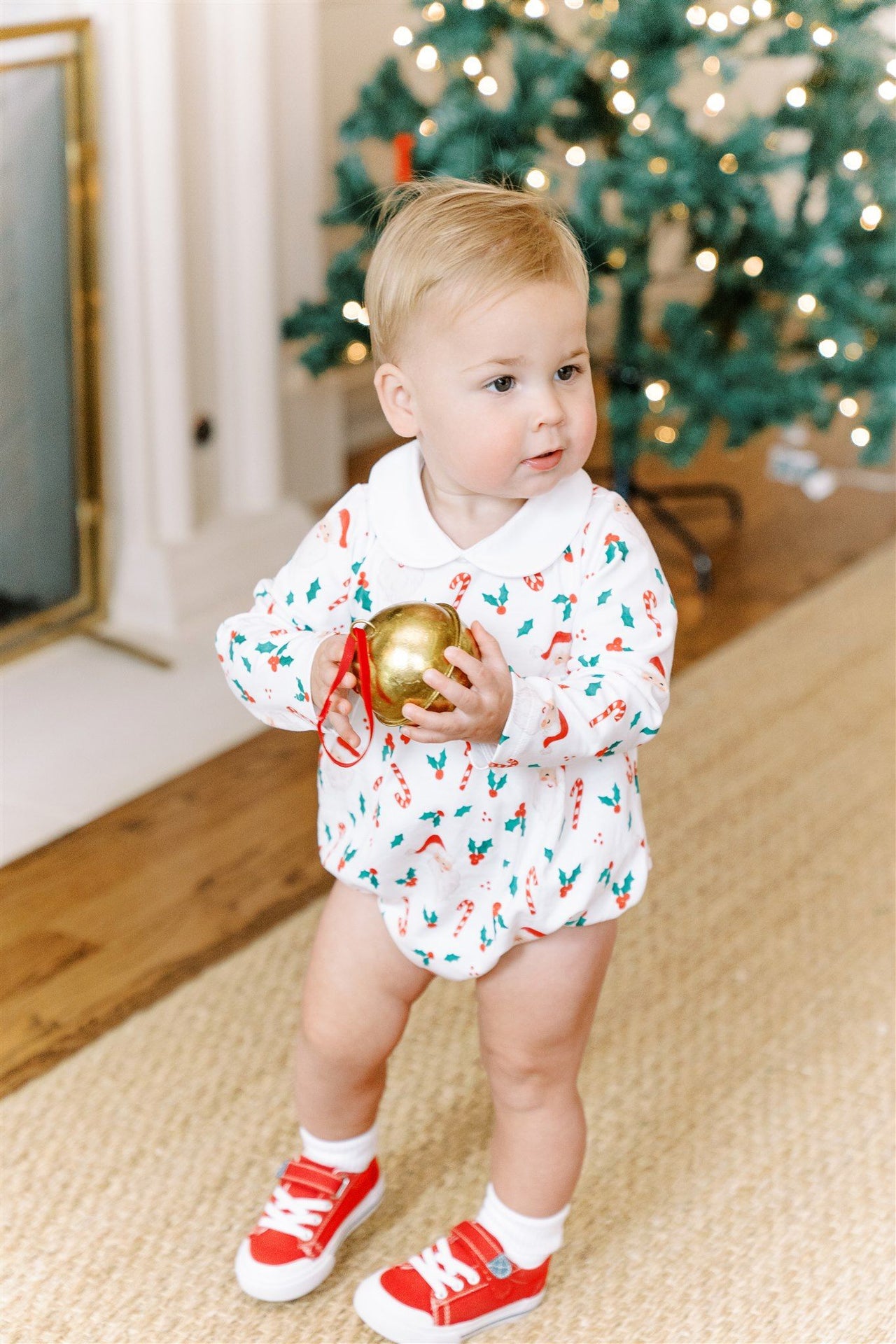 St. Nick Long Sleeve Boy Bubble