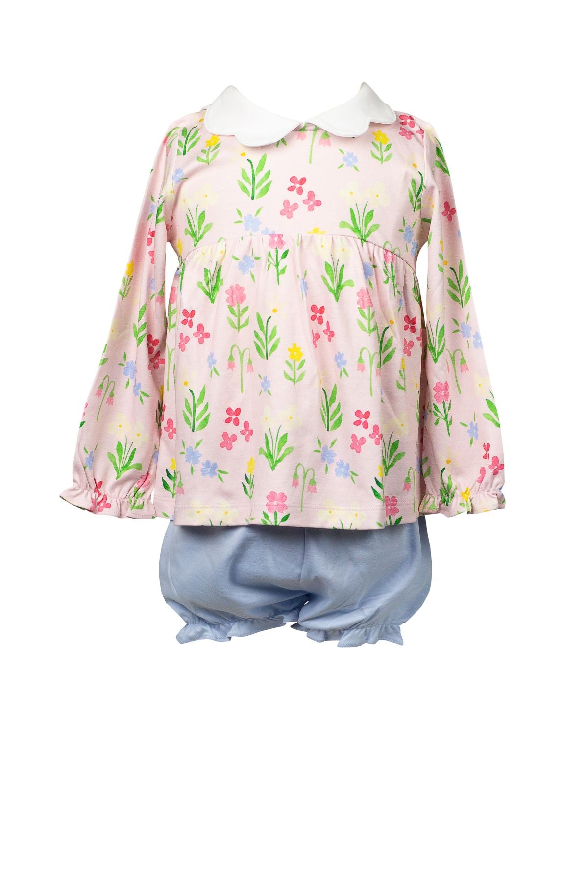 English Garden Long Sleeve Bloomer Set
