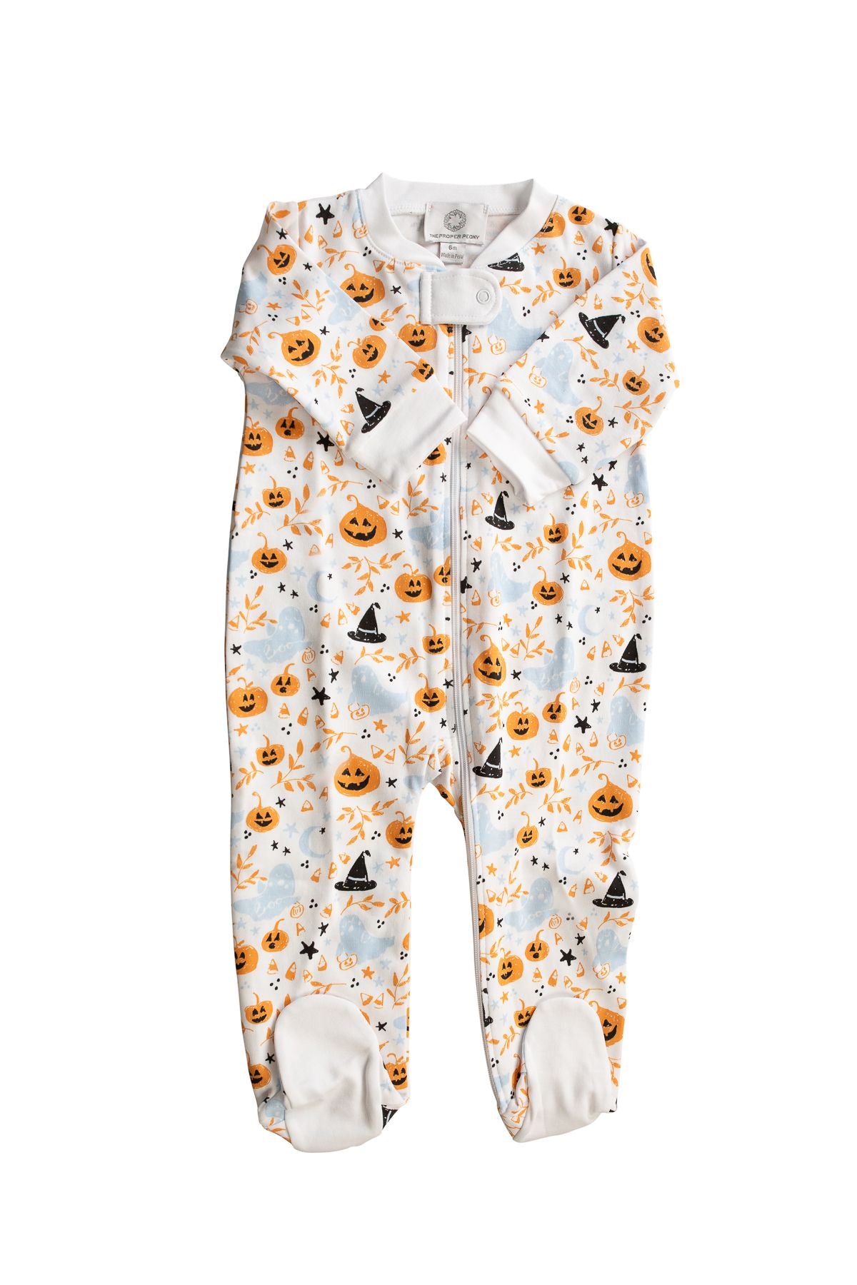 Blue Casper Footed Zipper PJ