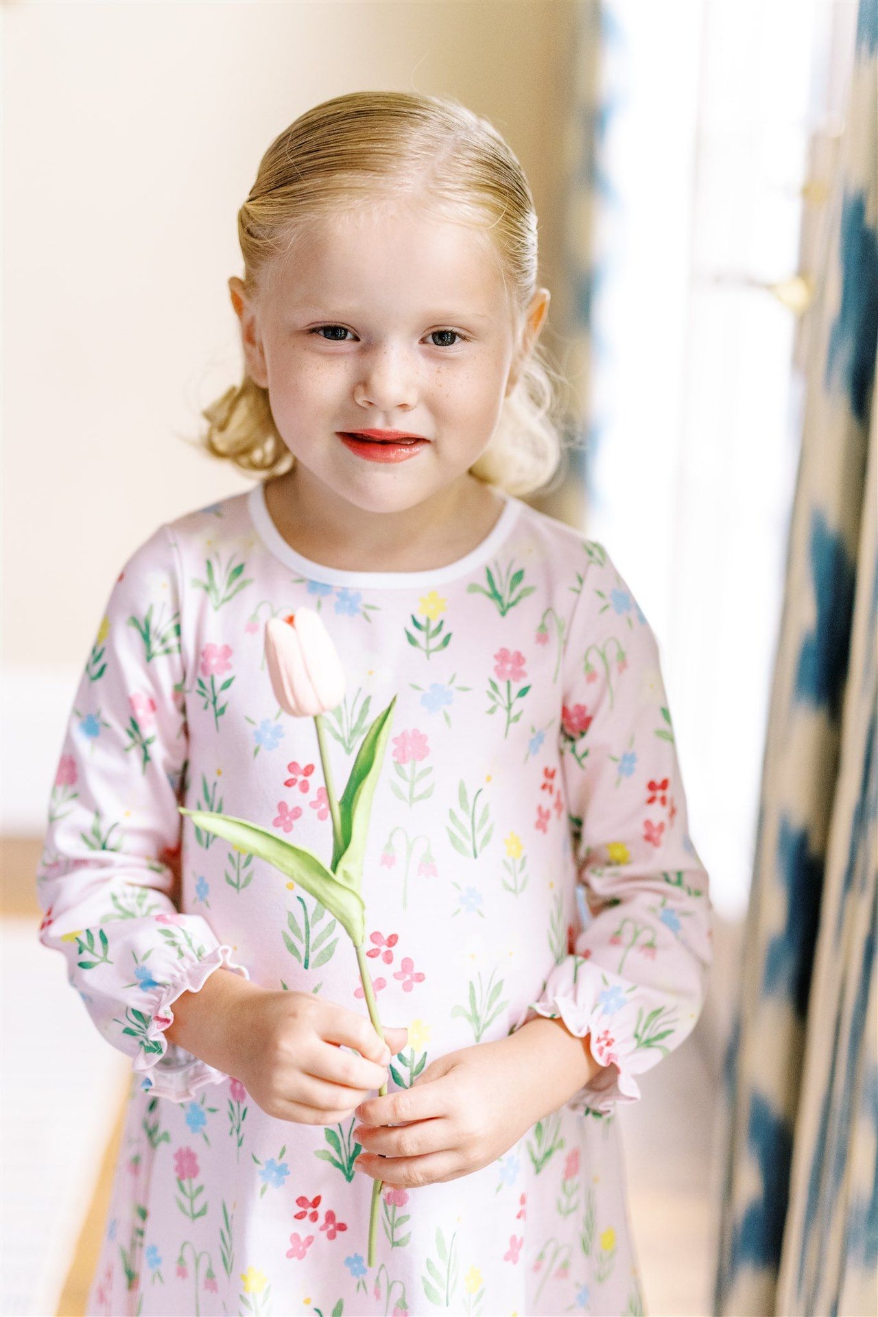 English Garden Long Sleeve Dress