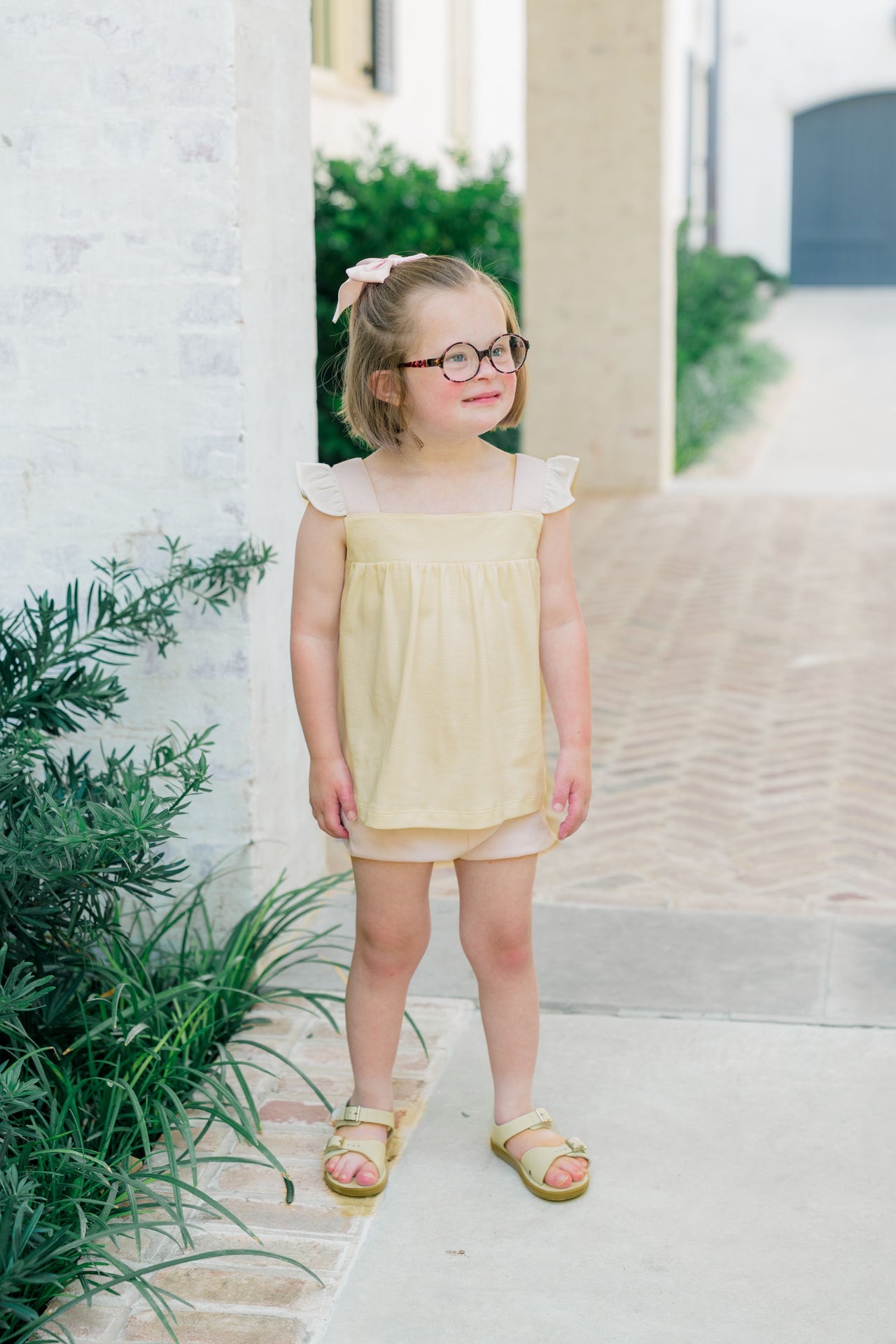 Yellow Stripe Bloomer Set