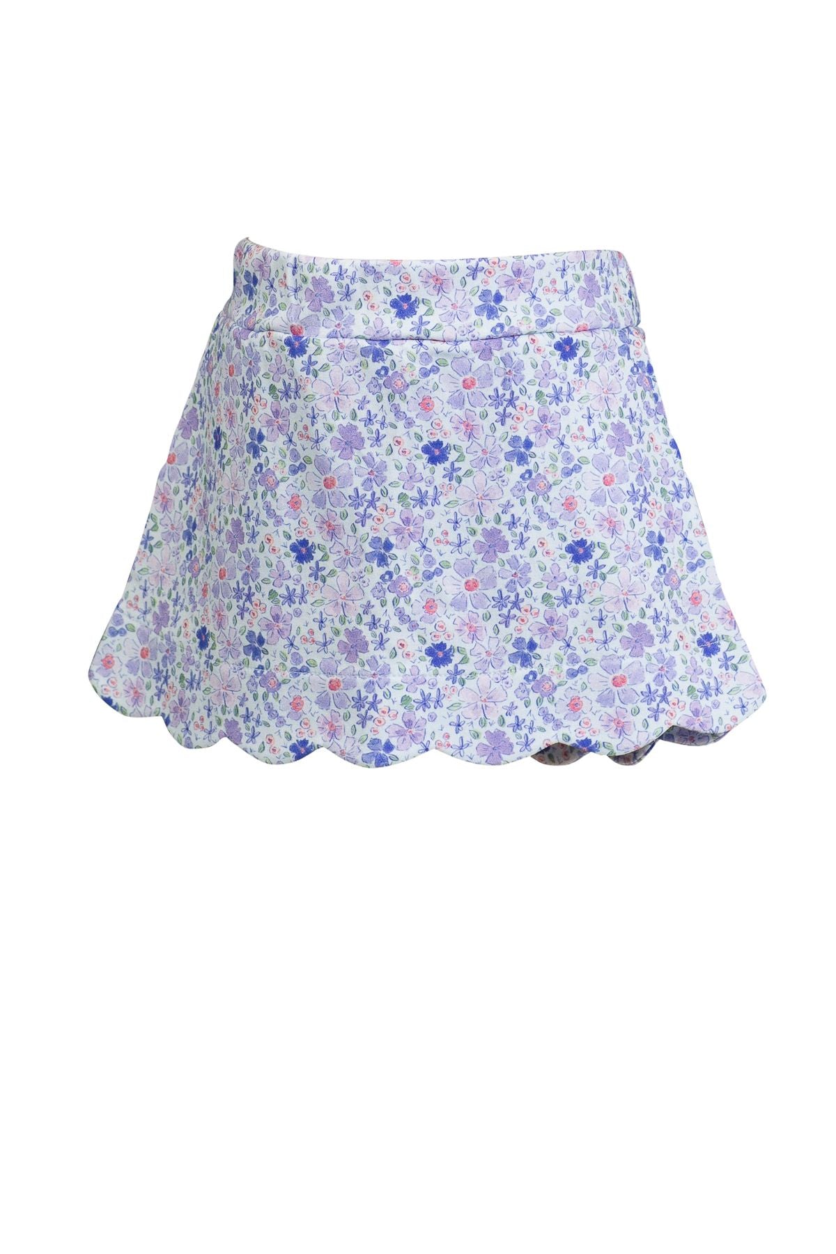 Iris Garden Scallop Skort