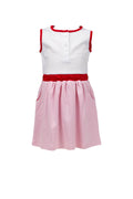Pima Edith Dress - Light Pink with Red