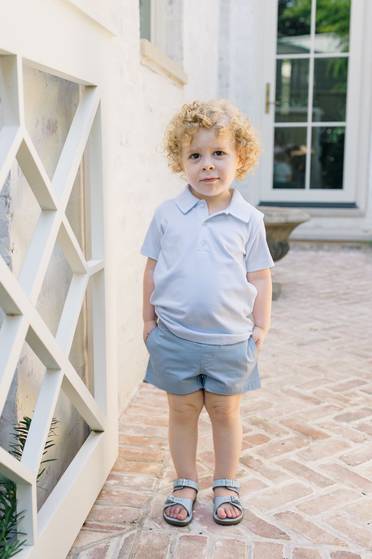 Light Blue Stripe Polo