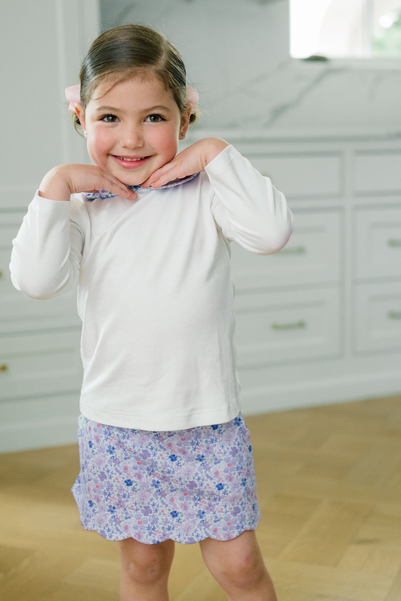 Iris Garden Scallop Skort