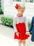 Tatum Twirl Dress - Pink with Red