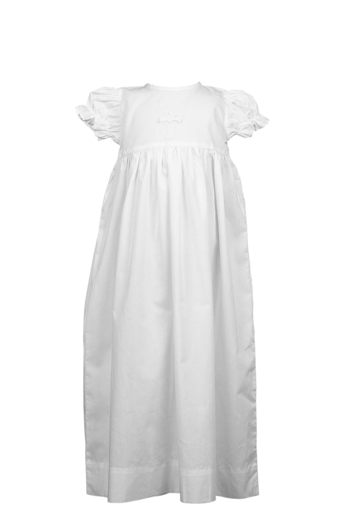 Baptism gown with cross 65% polyester 35% cotton