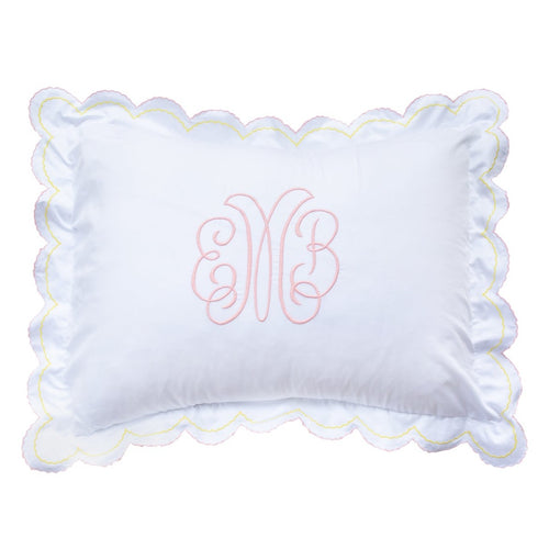 Spring Flower Embroidered Sham